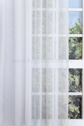 FüggönyFutár Webáruház Fehér színű, batiszt jellegű, tetra sablet fényáteresztő függöny, ólomzsinóros, egyedi méretre, készre varrjuk