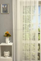 FüggönyFutár Webáruház Dolores - Elefántcsont színű, fényes szálbeszövéses jacquard függöny, egyedi méretre, készre varrjuk