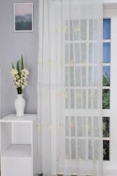 FüggönyFutár Webáruház Torino - Zöld-sárga virágos függöny, egyedi méretre, készre varrjuk