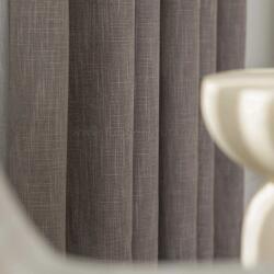 FüggönyFutár Webáruház Silas - Szürkés barna színű szórt mintás, puha zsenília dekorfüggöny, egyedi méretre, készre varrjuk