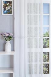 FüggönyFutár Webáruház Mary - Finom szálú, puha, fehér színű voile függöny , ólomzsinóros, egyedi méretre, készre varrjuk