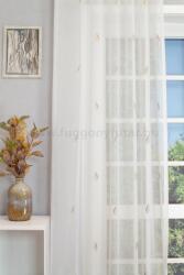 FüggönyFutár Webáruház Nadine-Bronz levélmintás sablé függöny, egyedi méretre, készre varrjuk - fuggonyfutar - 3 490 Ft