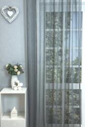 FüggönyFutár Webáruház Dolores - Antracit szürke színű, fényes szálbeszövéses jacquard függöny, egyedi méretre, készre varrjuk