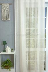 FüggönyFutár Webáruház Linda - Noppos sablé függöny, tört fehér színű, egyedi méretre, készre varrjuk