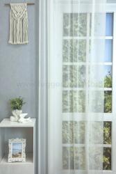 FüggönyFutár Webáruház Barbara - Ecrü színű noppos sable függöny, egyedi méretre, készre varrjuk