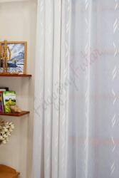 FüggönyFutár Webáruház Fehér színű nyírt hullámmintás voile függöny, egyedi méretre, készre varrjuk - fuggonyfutar - 4 500 Ft