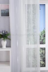 FüggönyFutár Webáruház Fehér, szövött, nyírt, fehér rombusz mintás sablet függöny, ólomzsinóros, egyedi méretre, készre varrjuk