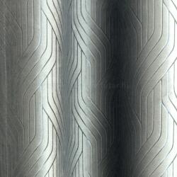 FüggönyFutár Webáruház Miron - Szürke színű geometrikus mintás bársony sötétítő függöny, egyedi méretre, készre varrjuk