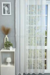 FüggönyFutár Webáruház Solemio - Fehér színű, vasalás könnyített fényes jacquard függöny, egyedi méretre, készre varrjuk