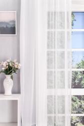 FüggönyFutár Webáruház Liliána-Fehér színű félorganza függöny, 300cm, egyedi méretre, készre varrjuk