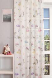 FüggönyFutár Webáruház Rainbow - Unikornisos gyerekszobai fényáteresztő függöny, egyedi méretre, készre varrjuk