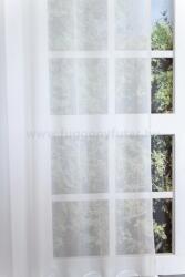 FüggönyFutár Webáruház Naomi - fehér magasfényű organza függöny, ólomzsinóros, egyedi méretre, készre varrjuk