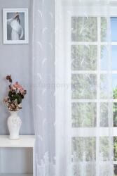 FüggönyFutár Webáruház Fehér szórtmintás bordűrös jacquard, egyedi méretre, készre varrjuk