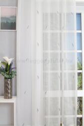 FüggönyFutár Webáruház Nadine-Szürke levélmintás sablé függöny, egyedi méretre, készre varrjuk - fuggonyfutar - 3 490 Ft