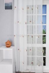 FüggönyFutár Webáruház Torino - Barna-sárga virágos függöny, egyedi méretre, készre varrjuk - fuggonyfutar - 5 990 Ft