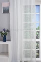 FüggönyFutár Webáruház LÁNGÁLLÓ, egyszínű fehér voile függöny, ólomzsinóros, egyedi méretre, készre varrjuk