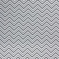 FüggönyFutár Webáruház Playa - Fekete színű kétoldalas, geometrikus mintájú kültéri dekor, egyedi méretre, készre varrjuk