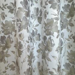 FüggönyFutár Webáruház Serafina - Bronz színű virágmintás szatén jacquard dekor függöny, egyedi méretre, készre varrjuk