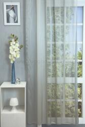 FüggönyFutár Webáruház Perla - Ezüstszürke színű gyöngyházfényű jacquard függöny, egyedi méretre, készre varrjuk