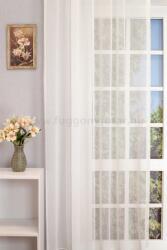 FüggönyFutár Webáruház Monet-Ecrü színű, selyemfényű fényáteresztő függöny, egyedi méretre, készre varrjuk