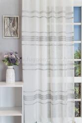 FüggönyFutár Webáruház Lupe - Ezüst azsúrozott sablé függöny, ólomzsinóros, egyedi méretre, készre varrjuk