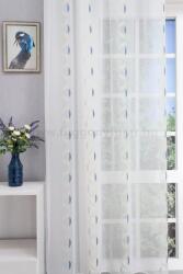 FüggönyFutár Webáruház Kék színű félhold mintás voile függöny, egyedi méretre, készre varrjuk - fuggonyfutar - 5 200 Ft