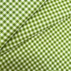 FüggönyFutár Webáruház Zöld színű kiskockás vízlepergető vászon dekor és egyedi méretű asztalterítő, egyedi méretre, készre varrjuk