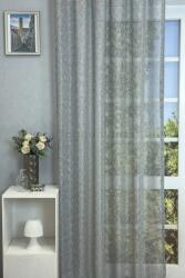 FüggönyFutár Webáruház Reims - Antracit-ezüst csillogó szálbeszövéses lágy esésű sablé függöny, egyedi méretre, készre varrjuk