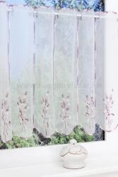 FüggönyFutár Webáruház Himzett lila levendulás vitrázs/60/18 Toscana, egyedi méretre, készre varrjuk