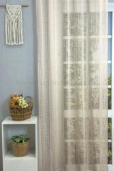 FüggönyFutár Webáruház Espoo - Drapp színű rusztikus vastagszálú struktúr függöny, egyedi méretre, készre varrjuk