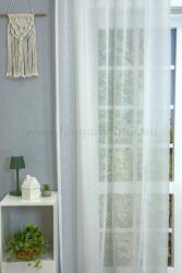 FüggönyFutár Webáruház Linda - Fehér színű noppos sablé függöny, egyedi méretre, készre varrjuk - fuggonyfutar - 2 600 Ft