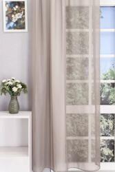 FüggönyFutár Webáruház Charlotte-Cappuccino színű puha szálú krepp voile függöny, egyedi méretre, készre varrjuk