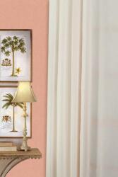 FüggönyFutár Webáruház Ekrü színű, pamutvászon hatású fényáteresztő batiszt függöny, egyedi méretre, készre varrjuk