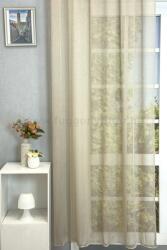 FüggönyFutár Webáruház Rosemary - Világosbarna színű selymes fényű jacquard függöny, egyedi méretre, készre varrjuk