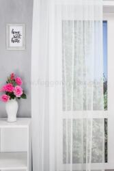 FüggönyFutár Webáruház Istambul - fehér színű, prémium fényáteresztő voile függöny, egyedi méretre, készre varrjuk