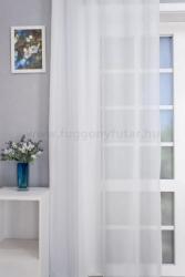 FüggönyFutár Webáruház Fehér színű, vasaláskönnyített fényáteresztő tetrasablé függöny, egyedi méretre, készre varrjuk - fuggonyfutar - 3 200 Ft