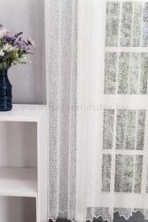 FüggönyFutár Webáruház Sűrű apró mintával hímzett tüll függöny, egyedi méretre, készre varrjuk
