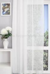 FüggönyFutár Webáruház Lara-Természetes hatású fehér sablé függöny, egyedi méretre, készre varrjuk