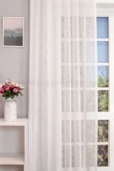 FüggönyFutár Webáruház Toulouse - fehér színű, vasaláskönnyített fényáteresztő sablé függöny, szórt mintával, egyedi méretre, készre varrjuk