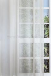 FüggönyFutár Webáruház Naomi - ecrü magasfényű organza függöny, ólomzsinóros, egyedi méretre, készre varrjuk