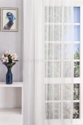 FüggönyFutár Webáruház Dora-Fehér dreher sablé függöny, egyedi méretre, készre varrjuk