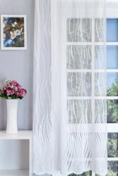 FüggönyFutár Webáruház Fehér színű, hullámmintás jacquard függöny, egyedi méretre, készre varrjuk