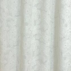 FüggönyFutár Webáruház Celeste - Bézs színű hímzett nagy virágmintás dekor függöny, egyedi méretre, készre varrjuk