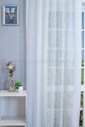 FüggönyFutár Webáruház Modern fehér csíkos voile függöny, egyedi méretre, készre varrjuk