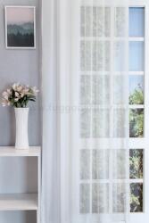 FüggönyFutár Webáruház Marseille - ecrü színű fényes jacquard függöny, ólomzsinóros, egyedi méretre, készre varrjuk