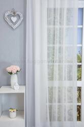 FüggönyFutár Webáruház Fehér szinű prémium voile függöny, egyedi méretre, készre varrjuk