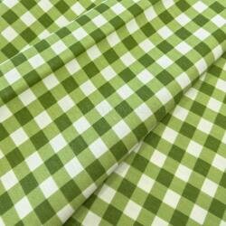 FüggönyFutár Webáruház Zöld színű nagykockás, vízlepergető vászon dekor és egyedi méretű asztalterítő, egyedi méretre, készre varrjuk