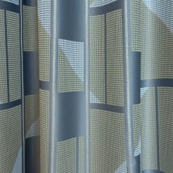 FüggönyFutár Webáruház Donovan - Szürke és barna színű geometrikus mintájú jacquard dekorfüggöny, egyedi méretre, készre varrjuk