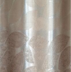 FüggönyFutár Webáruház Kétoldalas barna színű levélmintás szaténfényű jacquard dekor függöny, egyedi méretre, készre varrjuk