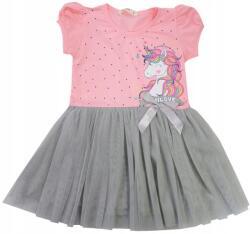  *unikornis Tüll Ruha rózsaszín/szürke 98 J184i* (qq18345)